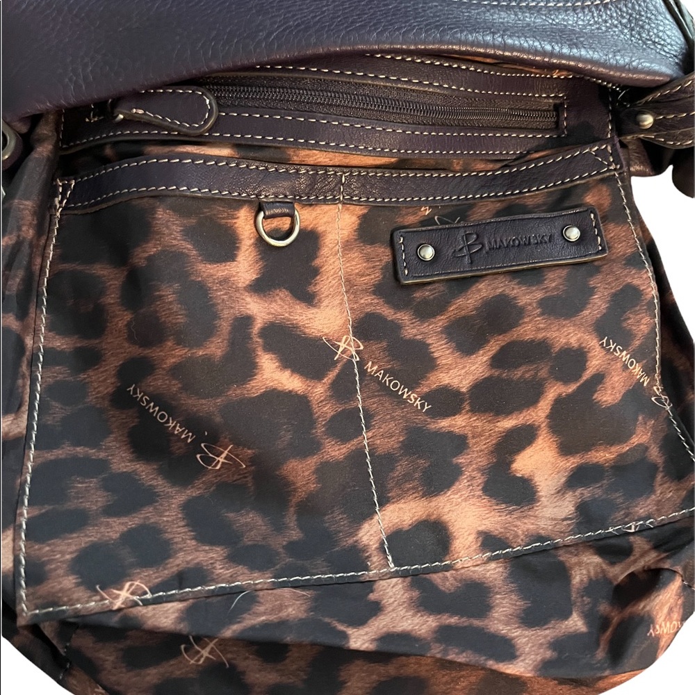 B Makowsky Crossbody Purse, Purple - Picture 3 of 4